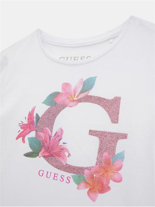 t-shirt bambina bianca GUESS | K5GI08K6YW4/G011